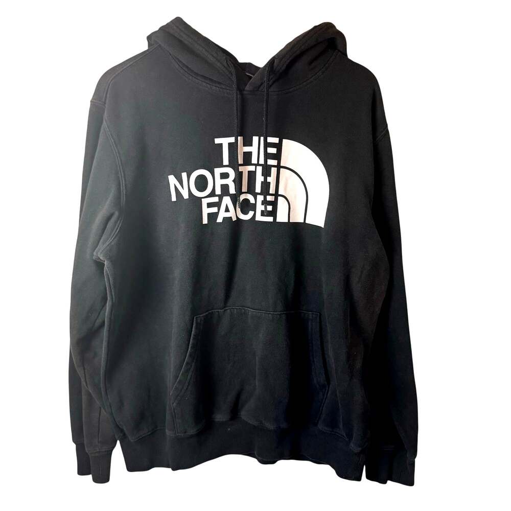 The North Face Hoodie Mens Large Black Logo Graphic Athleisure Sweatshirt Casual